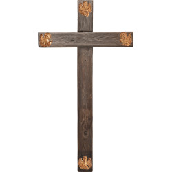 Cruz Madera vieja con Evangelistas